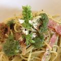 ささとゆゆ's cooksnap of when they made バジルとベーコンのパスタ.