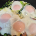 ゆるмαмα's cooksnap of when they made ほうれん草の巣ごもり風目玉焼き✨.