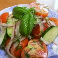 ★もよ★'s cooksnap of when they made バジルたっぷりトマトときゅうりのサラダ.