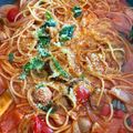 おじ☆さん's cooksnap of when they made 定番☆なすとベーコンのトマトパスタ.