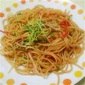 ひろよし1201's cooksnap of when they made かにかまと豆苗のぱすた☀.