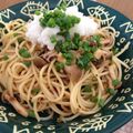 あやぬぼゅ's cooksnap of when they made 簡単美味しい！じゃこと大葉の和風パスタ.