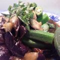 kopimama's cooksnap of when they made Ψ絶品す。揚げ茄子とオクラの煮びたしΨ.