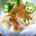 あこはやママ's cooksnap of when they made 夏！レンジで5分！おくらとえのきの梅和え.