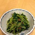 3人姉弟食べ盛り's cooksnap of when they made すぐできる★豆苗とモロヘイヤのおひたし.