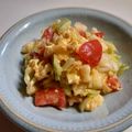 気まぐれ♡雨おんな's cooksnap of when they made キャベツ＆トマト＆卵の彩りサラダ.