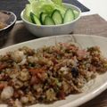 はっちゃん＋'s cooksnap of when they made 納豆ベーコンゆかりチャーハン.