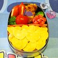 マッハママ's cooksnap of when they made 簡単キャラ弁❤ハートのオムライス.