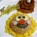 ＊ぷくよし＊'s cooksnap of when they made ＊キャラ弁＊簡単なおにぎり＊エルモ♪.