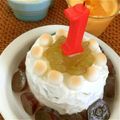 しろねこコタロー's cooksnap of when they made １歳の誕生日バースデーケーキ.