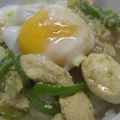 いいくん's cooksnap of when they made 豚肉とたっぷり野菜スタミナ丼☆温卵添え.