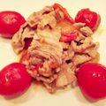 のんsummer's cooksnap of when they made 豚バラとミニトマトの炒め物.