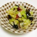 ﾍﾞｰｽﾒｲｸ's cooksnap of when they made さっぱり美味☆キャベツとわかめの梅和え.