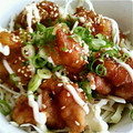 ＊きのっぴ＊'s cooksnap of when they made 甘辛ネギだれの唐揚げ丼.