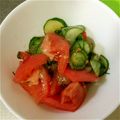 いちご宇治金時's cooksnap of when they made バジルたっぷりトマトときゅうりのサラダ.