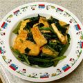 ぺぱにゃん's cooksnap of when they made カンタン♪小松菜とおあげの炒め物.