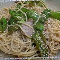 豆と麦's cooksnap of when they made シシトウとベーコンのめんつゆバターパスタ.