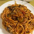 ☆初心者のねこ☆'s cooksnap of when they made ワンパン♫なすとひき肉のトマトパスタ.