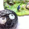 えだまめじろう's cooksnap of when they made 海苔だけで「まっくろくろすけ」おにぎり.