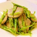 PanDomo's cooksnap of when they made 塩豚と水菜の炒め物♪.