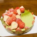 スマイルママ♪'s cooksnap of when they made 抹茶のレアチーズケーキ.