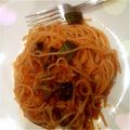 ぴーりかぴりらら's cooksnap of when they made ナスのトマトパスタ.