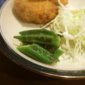 Ｐ子ママ's cooksnap of when they made 簡単！オクラに海苔の佃煮だけ.