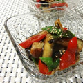 Snow＊Love's cooksnap of when they made 揚げ茄子とピーマンの梅ポン酢和え♪.