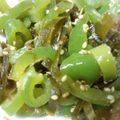 RIKIMAM。's cooksnap of when they made お出汁をとった昆布とピーマンのナムル.