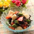 ぽっぽぺぺ's cooksnap of when they made 塩昆布でカラフル和え物.