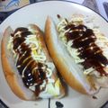 Champbell's cooksnap of when they made お好み焼き風サンドイッチ.