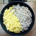 ともあんどじゅんはは's cooksnap of when they made 鶏と玉子の♪そぼろ丼.