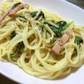 カイ君mama's cooksnap of when they made カルボナーラ.