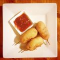 KIKO69's cooksnap of when they made ＊HMで簡単ミニアメリカンドック＊.