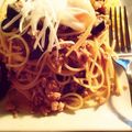 tadokoroDK's cooksnap of when they made 茄子と鶏ひき肉の和風パスタ.