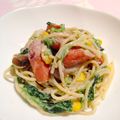 なつめタロー's cooksnap of when they made フライパン一つ☆ヘルシークリームパスタ.