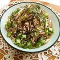 ルリナ's cooksnap of when they made 冷やし蕎麦　鶏わさび風味.