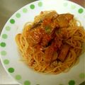 美我空244's cooksnap of when they made バジルたっぷりトマトとナスのスパゲティ.