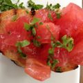 なかつかさのたいふ's cooksnap of when they made 赤ピーマンとトマトのブルスケッタ.