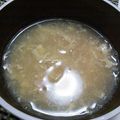 chokomashu's cooksnap of when they made マロニー入り卵スープ.