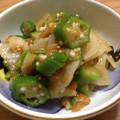 Mickey2013's cooksnap of when they made オクラと蓮根の梅わさび胡麻和え.