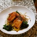 マアマア's cooksnap of when they made 鮭と温野菜のバルサミコソース.