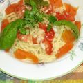 スヌーピーのともだち's cooksnap of when they made サーモンとトマトの冷製パスタ.