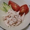 amamiku's cooksnap of when they made しっとりささみのバンバンジー.