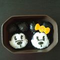 ＊pika's cooksnap of when they made ミッキー&ミニー☆おにぎり弁当.