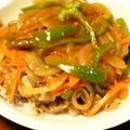 椿姫子's cooksnap of when they made 豚炒めの甘酢野菜あんかけ.