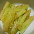 まゆみ母ちゃん's cooksnap of when they made ◇節約◇　ブロッコリーの芯でごま和え.