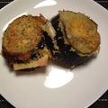 マキノスケ's cooksnap of when they made ナスのベーコンチーズサンド.