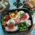 ８児のママきよっぺ's cooksnap of when they made 【キャラ弁】梅干しde鬼さん.