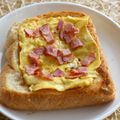 ★さや☆すん★'s cooksnap of when they made ベーコンはチン☆　とろとろたまごトースト.